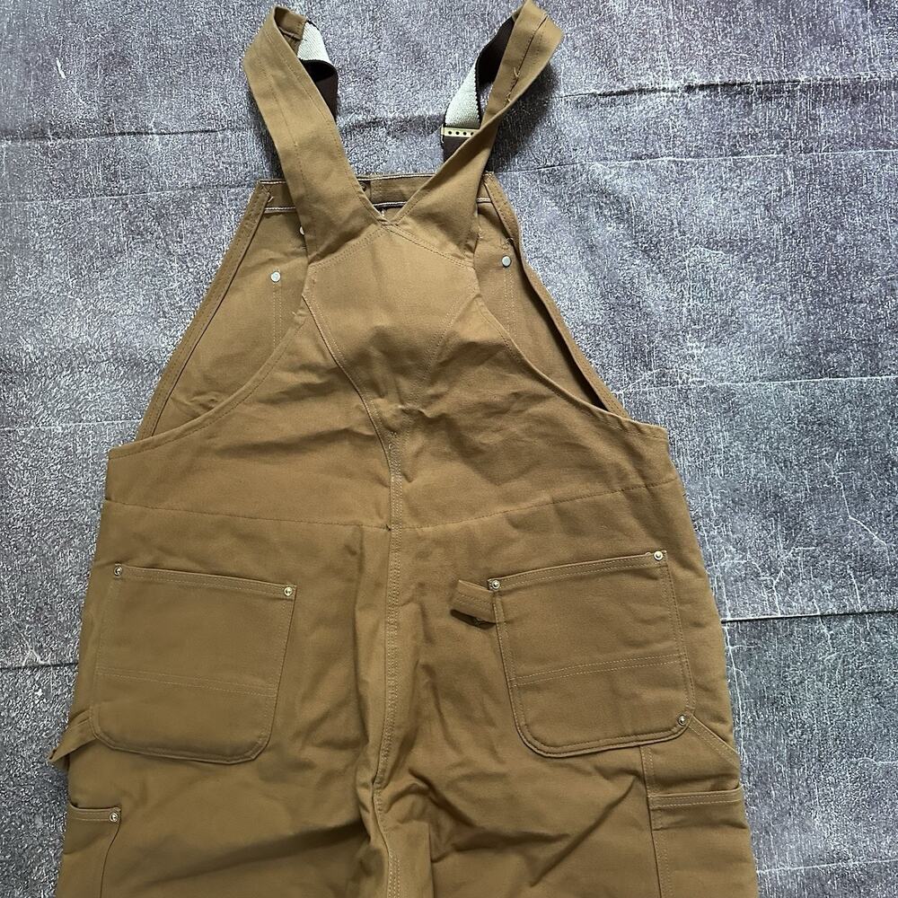 Men's Vintage Y2K Carhartt USA Double Front Knee Quilt Lined Overalls Sz 44 X 30 - Picture 7 of 7